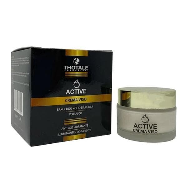 Thotale Active - Crema Viso Anti-Age Idratante Illuminante Schiarente, 50ml
