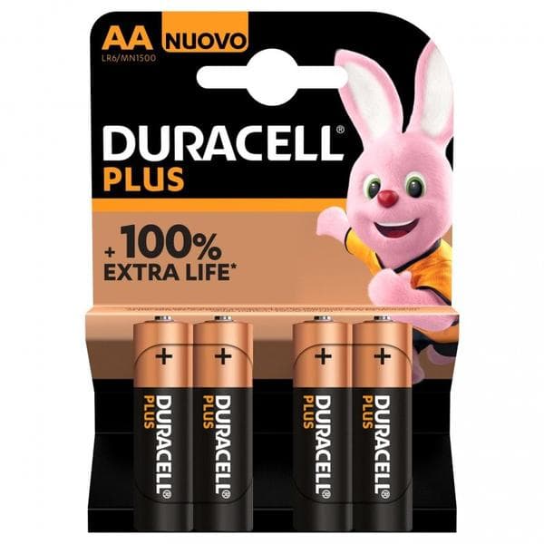 Duracell plus 100 aa b4 4 pezzi