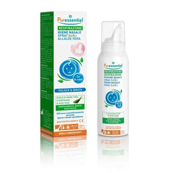 Puressentiel Respirazione - Igiene Nasale Spray Bebè Aloe Vera 0m+, 120ml