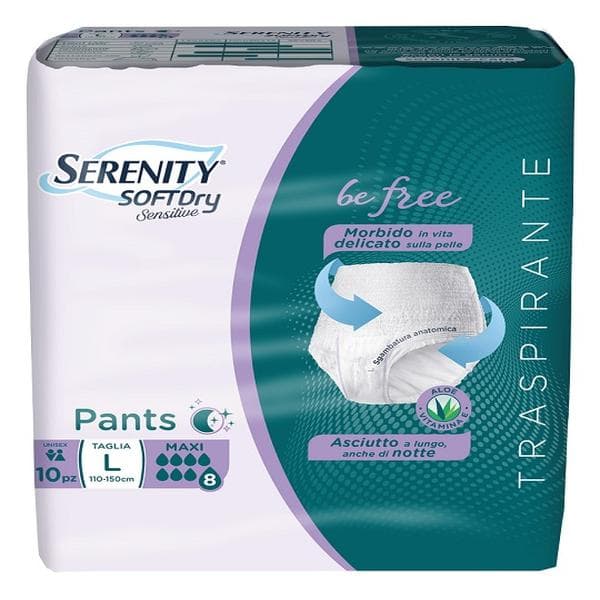 Serenity pants pannolone a mutandina seitu discreet taglia large 8 pezzi