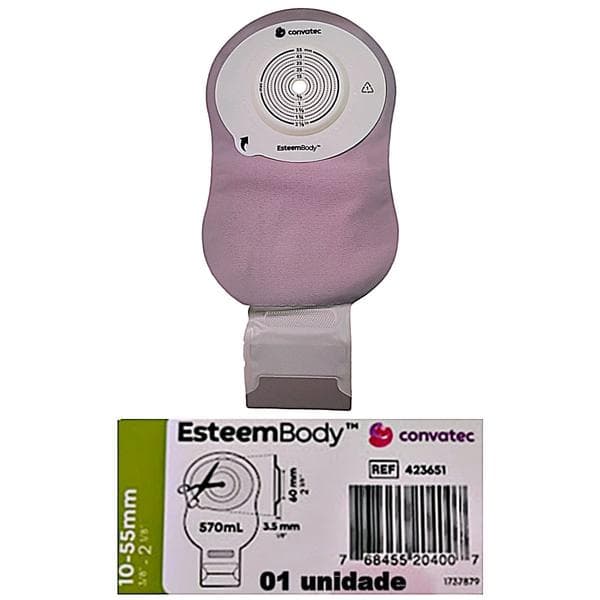 Sacca colostomia esteem body fondo chiuso 7 mm opaco ritagliabile 10-25 mm 30 pezzi