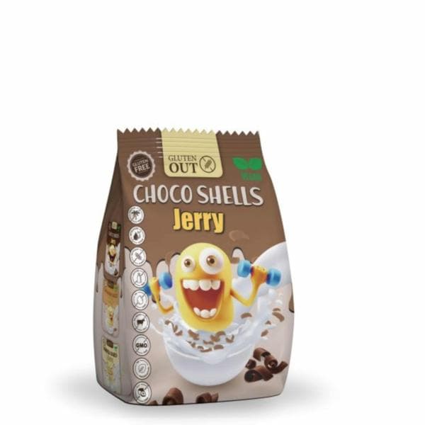 Gluten out choco shells jerry 375 g