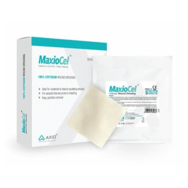 Medicazione in fibre gelificanti in chitosano maxiocel 5x5 cm 10 pezzi