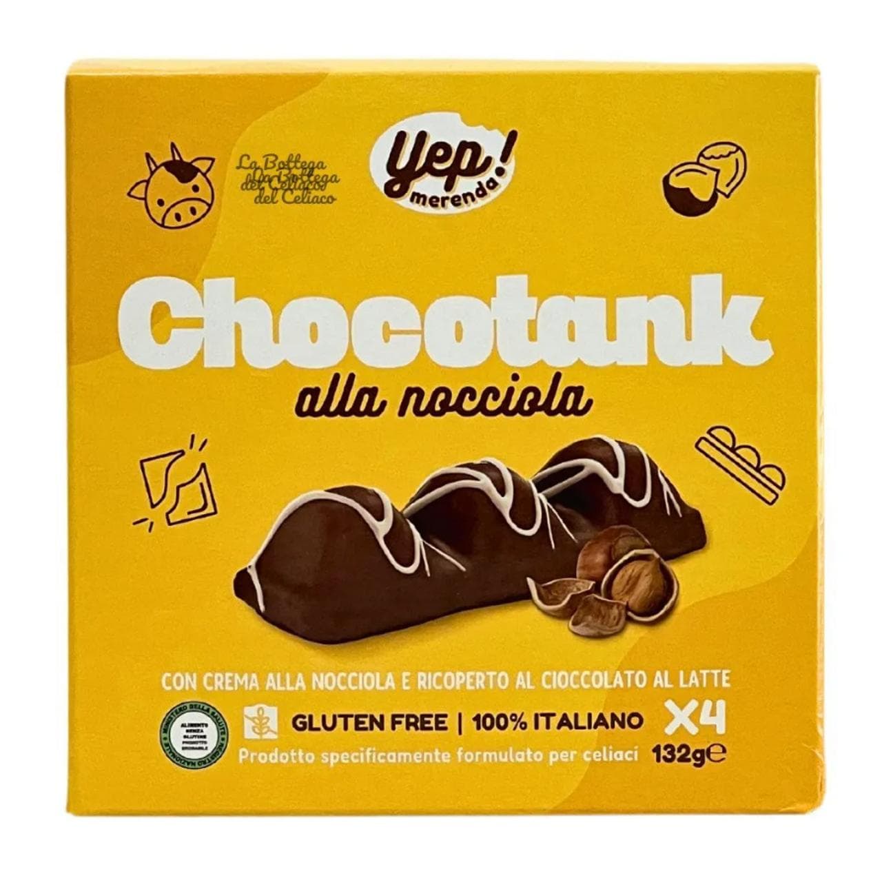Yep merenda choco tank 4 pezzi da 33 g