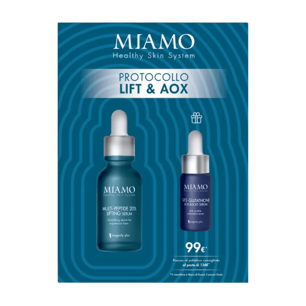 Miamo Protocollo Lift & Aox con Siero per Rughe d’Espressione 30 ml + Siero Anti-Rughe 10 ml in Regalo