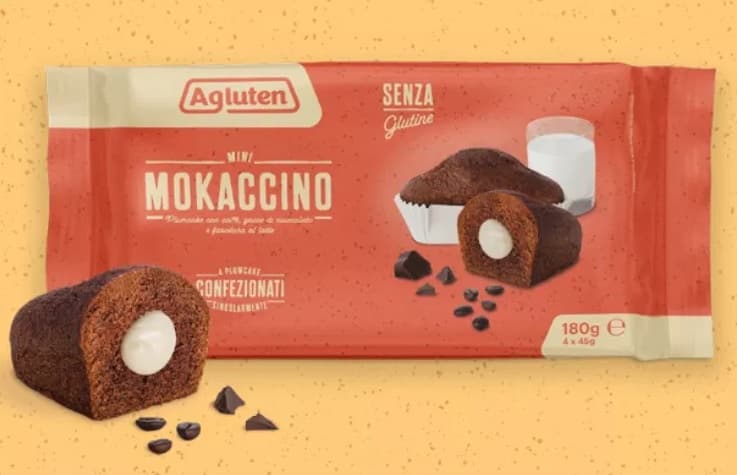 Agluten Mini Mokaccino Plumcake al Caffè Senza Glutine 180 g Taglio Prezzo