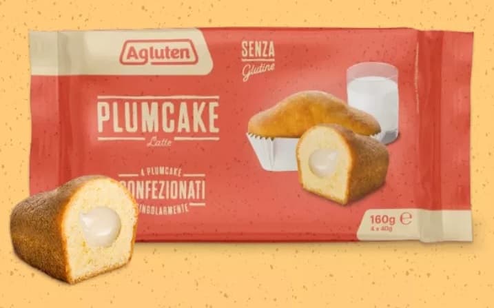 Agluten Plumcake al Latte Senza Glutine 4 X 40 g taglio prezzo