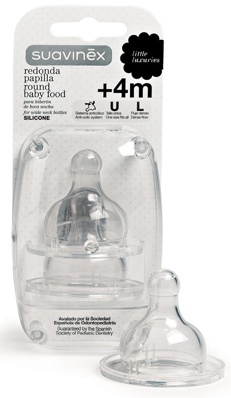 Suavinex tettarella pappa in silicone +4m 2 pezzi