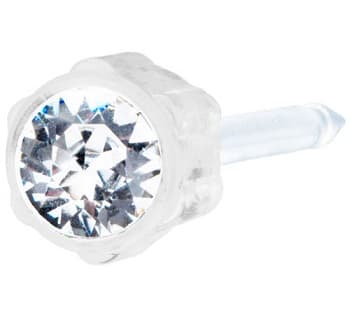 EP MP orecchino 4 mm crystal - stud ipoallergenico a punto luce