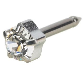 EP ST Tiffany 4 mm crystal - orecchino a bottone stile Tiffany con zircone crystal