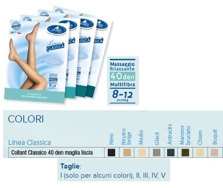 Desa Pharma Sauber Collant 40 Denari Maglia Liscia Nero 3 Linea Classica