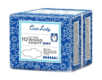 Drylock Technologies Ciao Lady Assorbente Ultra Ali Notte 10 Pezzi