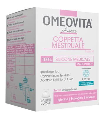 Omeovita pharma coppetta mestruale taglia m + sacchetto cotone