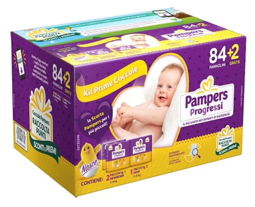 Pampers progressi trio poe 86 pezzi