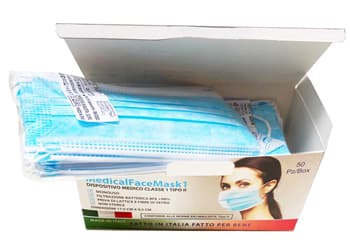 Mascherina chirurgica medical face mask tipo ii bianco 50 pezzi