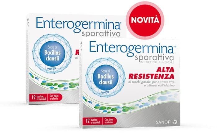 Enterogermina Sporattiva Integratore Equilibrio Flora Intestinale 12+ 12 bustine