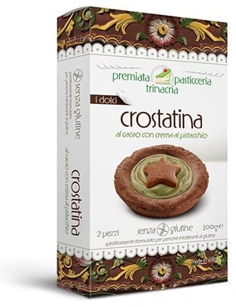 Premiata Pasticceria Trinacria Crostatina Al Cacao con Crema al Pistacchio Senza Glutine