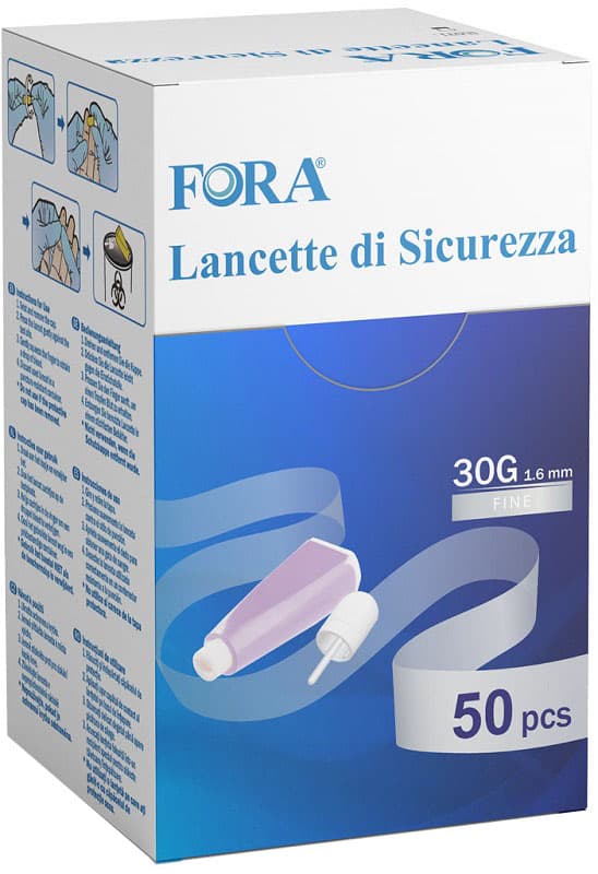 Lancette pungidito fora safety lancet 50 pezzi