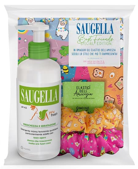 Saugella Bundle You Fresh Special Edition Detergente Intimo + 2 Elastici per Capelli in Regalo