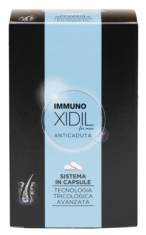 Morgan Immuno Xidil - Integratore Anticaduta Capelli Fragili Uomo,2x60 Capsule