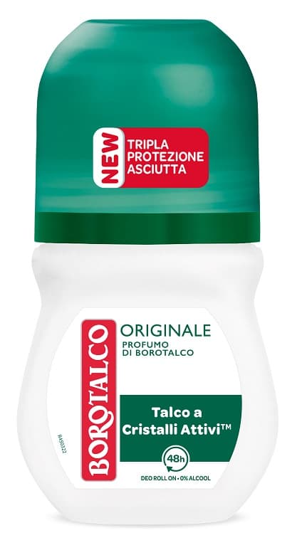 Borotalco Deodorante Roll-On Originale Senza Alcool Profumo di Borotalco 50 ml