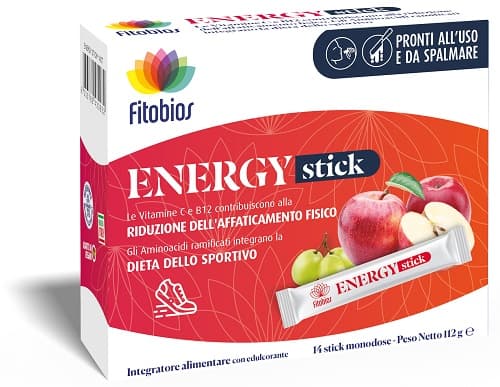 Fitobios Energy Stick Integratore Energia con Vitamine e Aminoacidi, 14 Stick