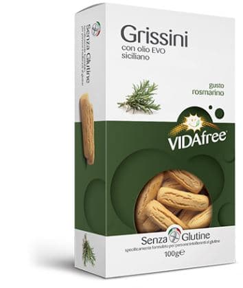 Vidafree grissini mini snack gusto rosmarino 100 g