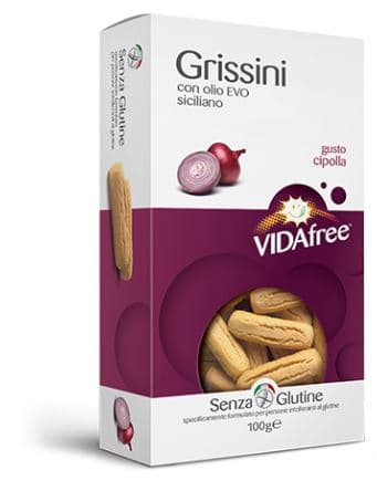 Vidafree grissini mini snack gusto cipolla 100 g