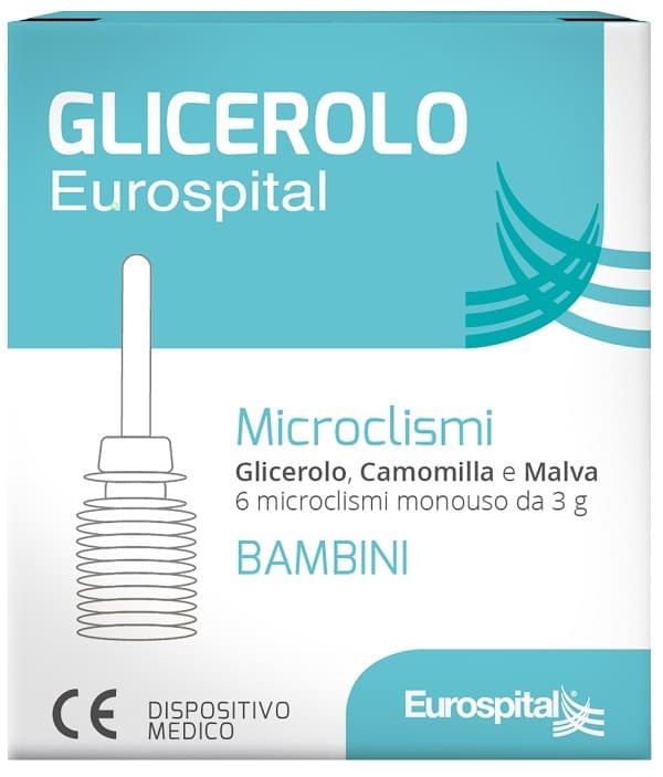 Eurospital Microclismi Bambini a base di Glicerolo Camomilla e Malva, 6 pezzi