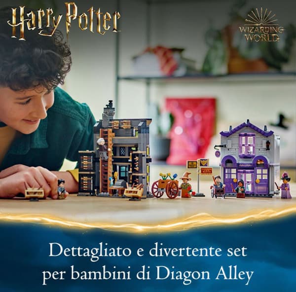 Lego harry potter olivander e madama mcclan abiti per tutte le occasioni