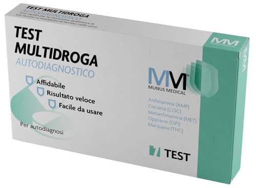 Munus med test multidroga autodiagnostico rilevazione qualitativa di piu' farmaci e metaboliti dei farmaci nell'urina umana
