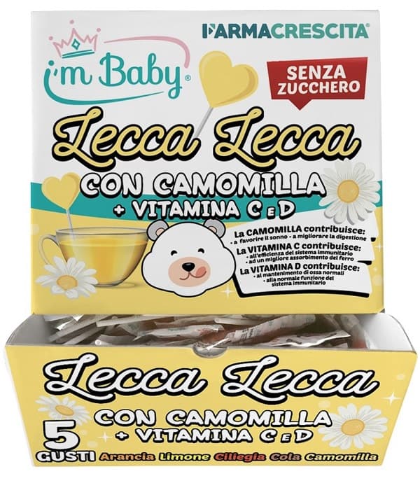 I'm Baby Lecca Lecca Camomilla Senza Zucchero Dispenser 200 Pezzi