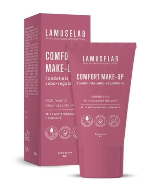 LAMUSELAB Comfort Make-Up Fondotinta Sebo-regolatore Tono Scuro 30 ml