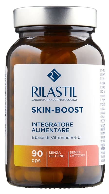 Rilastil Skin-Boost 90 Capsule Integratore di Vitamina E e D per Sistema Immunitario