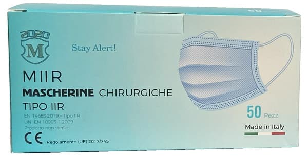 Miir mascherina chirurgica azzurra 50 pezzi