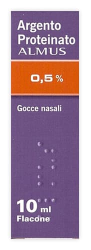 Argento proteinato "0,5% gocce nasali e auricolari, soluzione"flacone 10 ml"