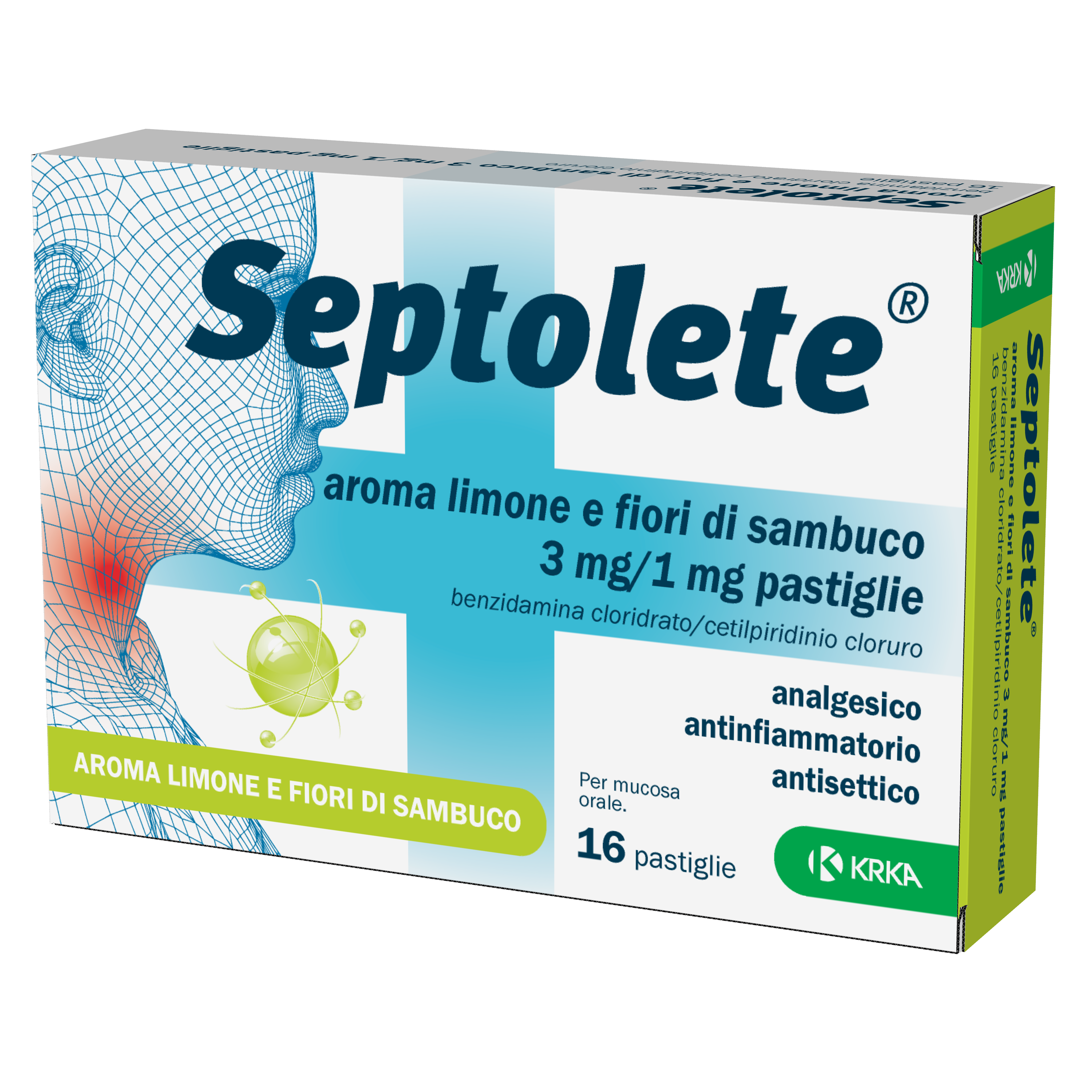 Septolete 16 Pastiglie - Disinfettante antinfiammatorio