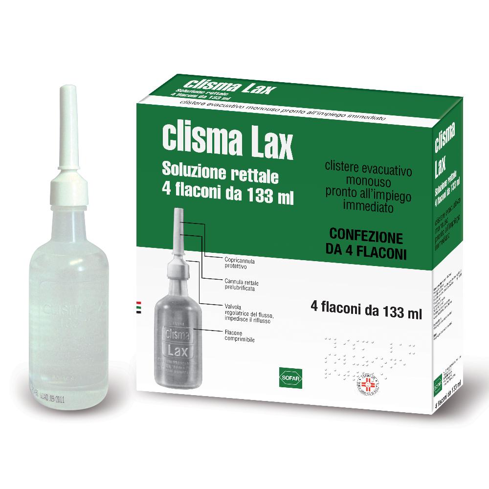 Clisma Lax Soluzione Rettale 4 flaconi da 133 ml
