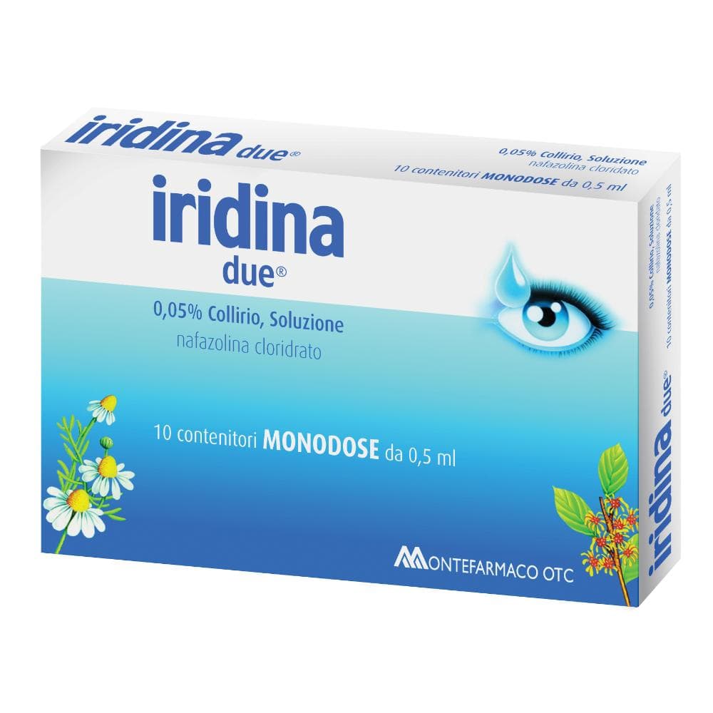 Iridina Due Collirio 0,05 % Nafazolina cloridrato 10 Flaconcini 0,5 ml