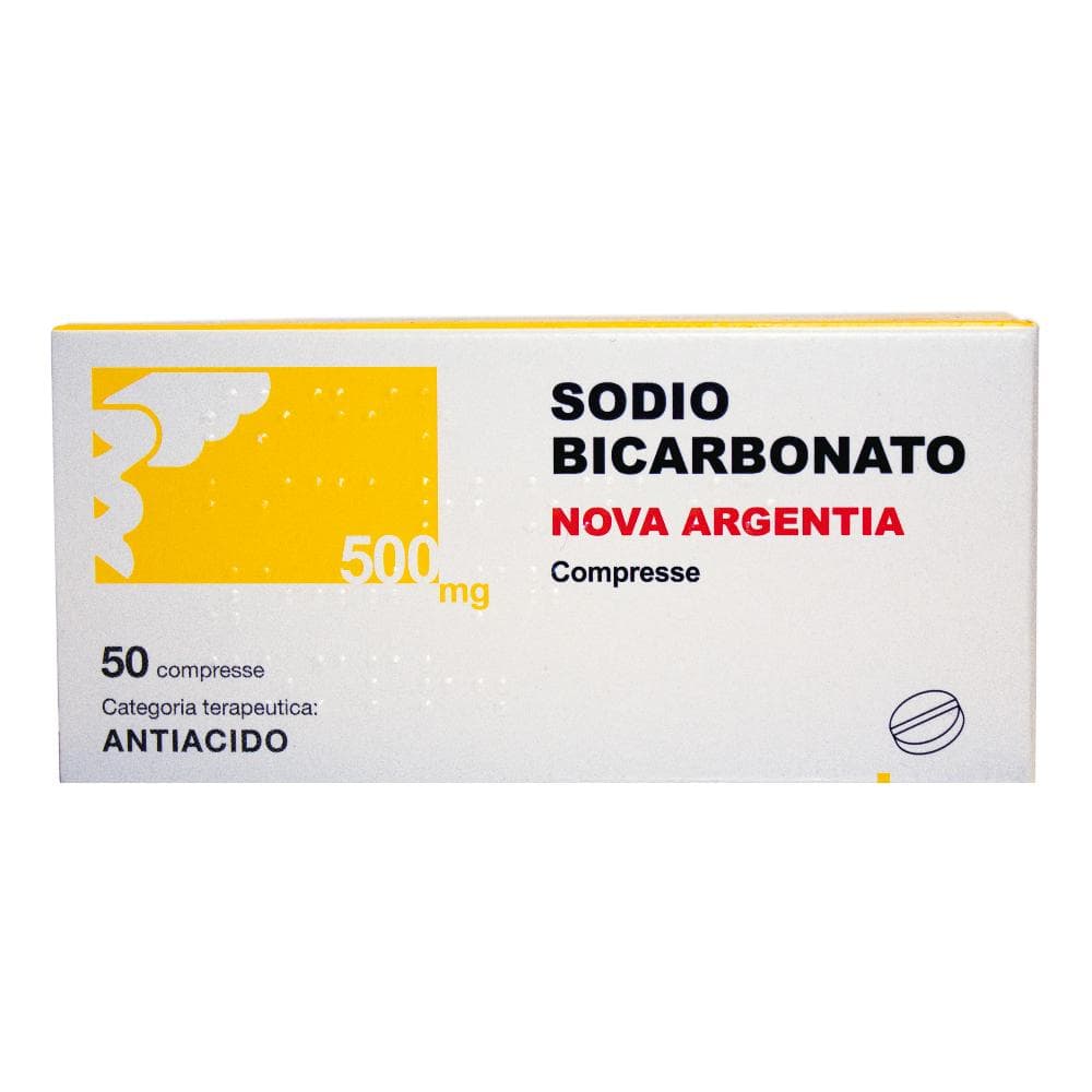 Sodio bicarbonato 500mg 50 compresse nova argentia