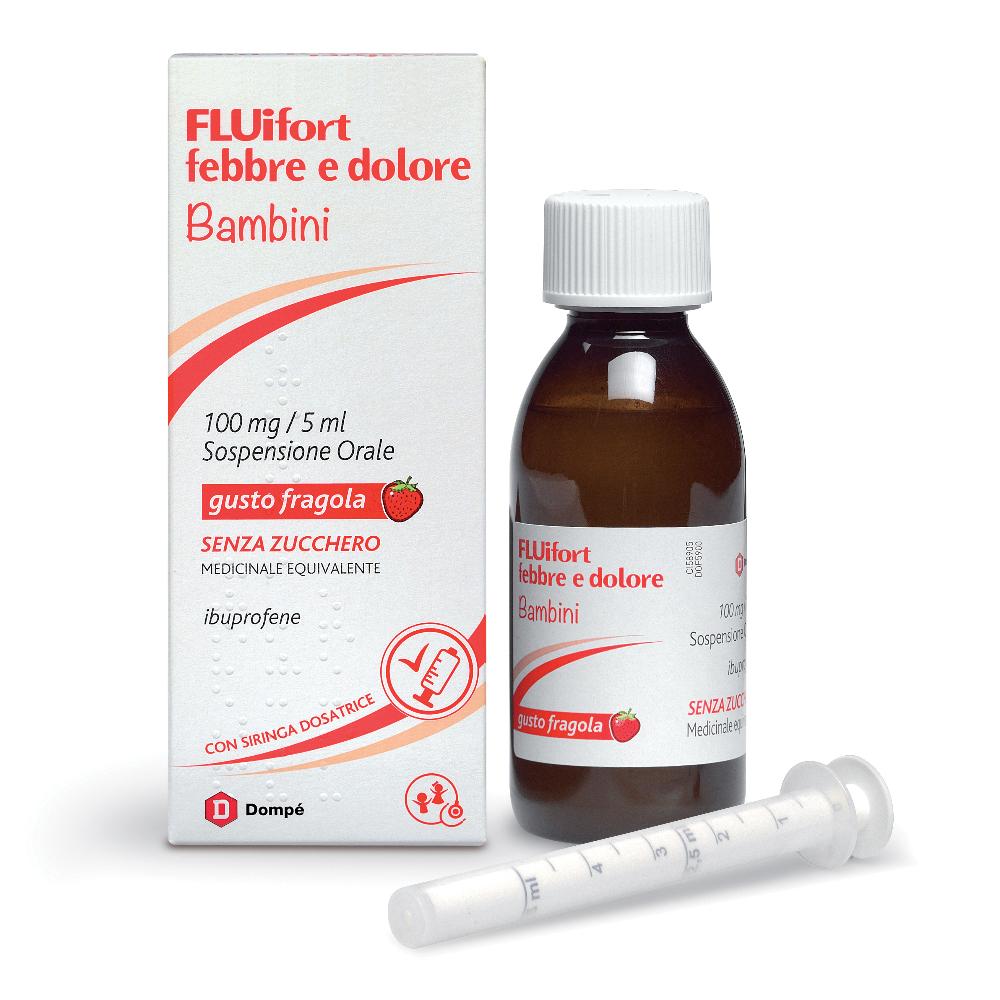 Fluifort febbre e dolore bambini 100mg/5ml sospensione orale