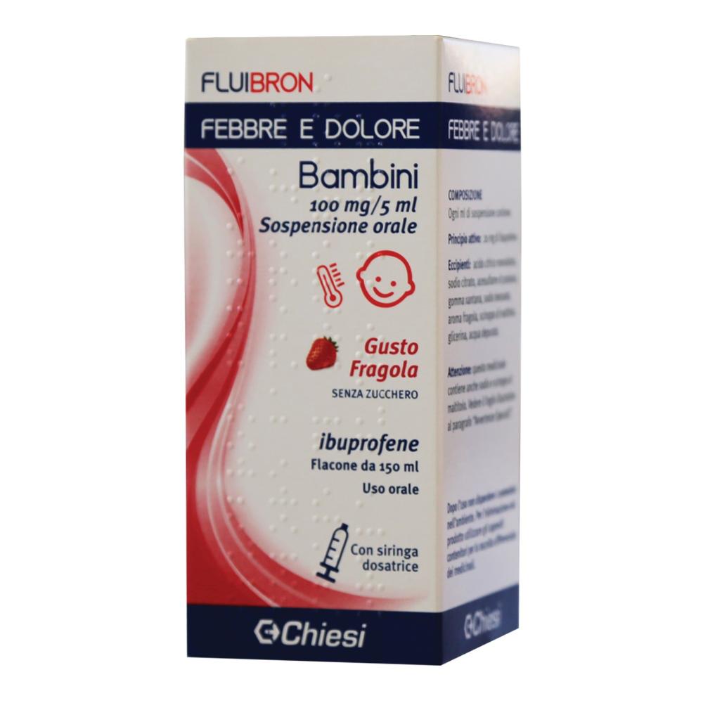 Fluibron febbre e dolore bambini 100mg/5ml sospensione orale