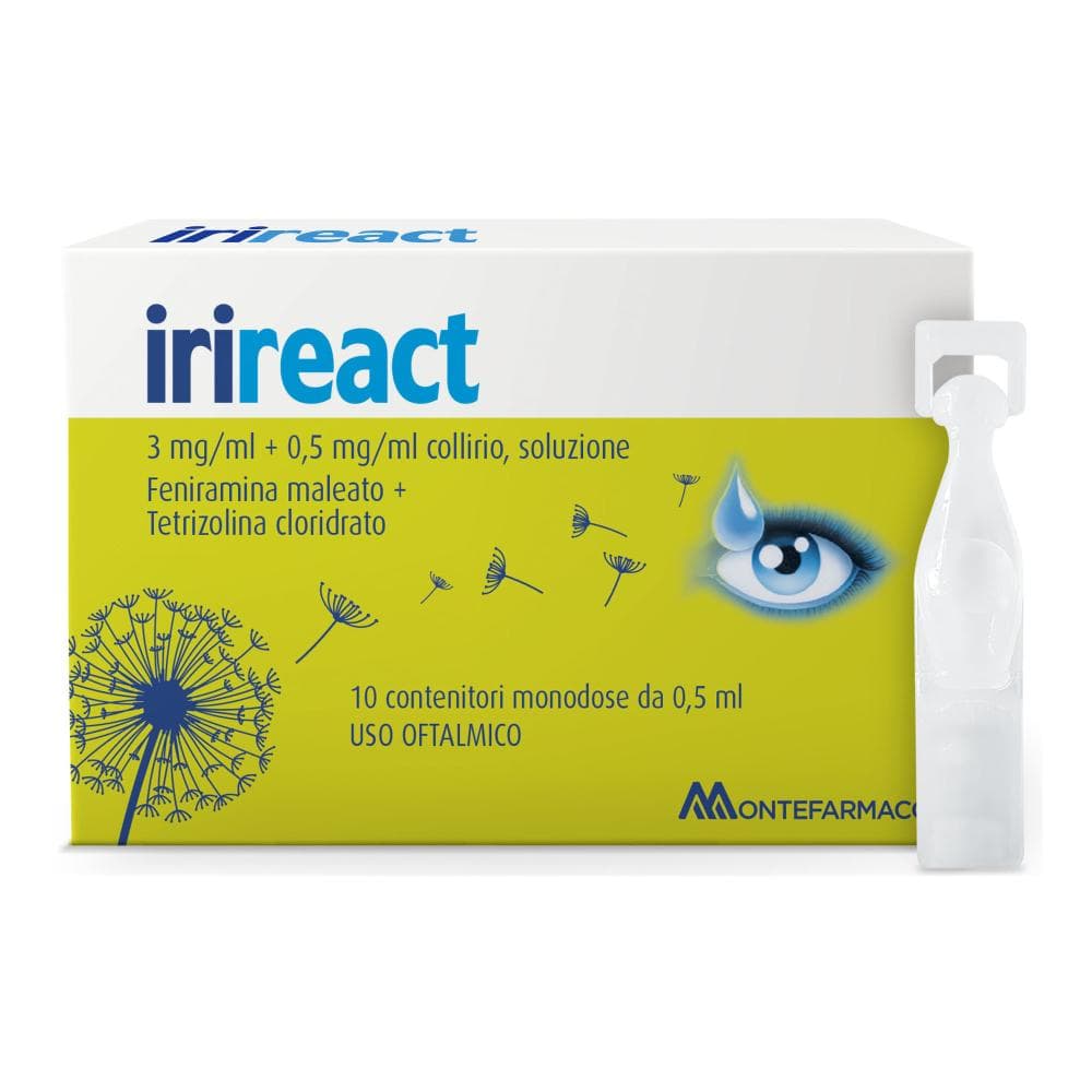 Irireact 3 mg/ml + 0,5 mg/ml collirio, soluzione in contenitore monodose