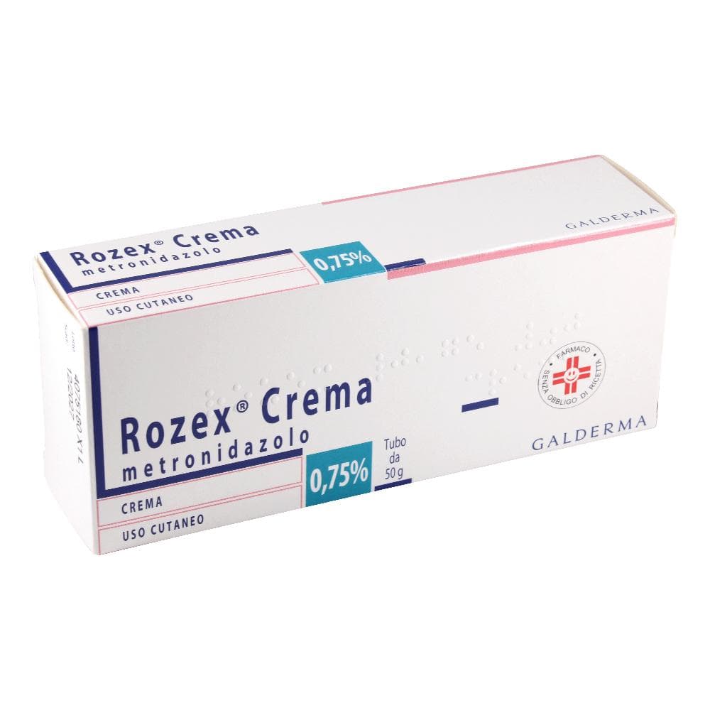 Rozex crema dermica 0,75% 50 g - crema a base di metronidazolo per rosacea