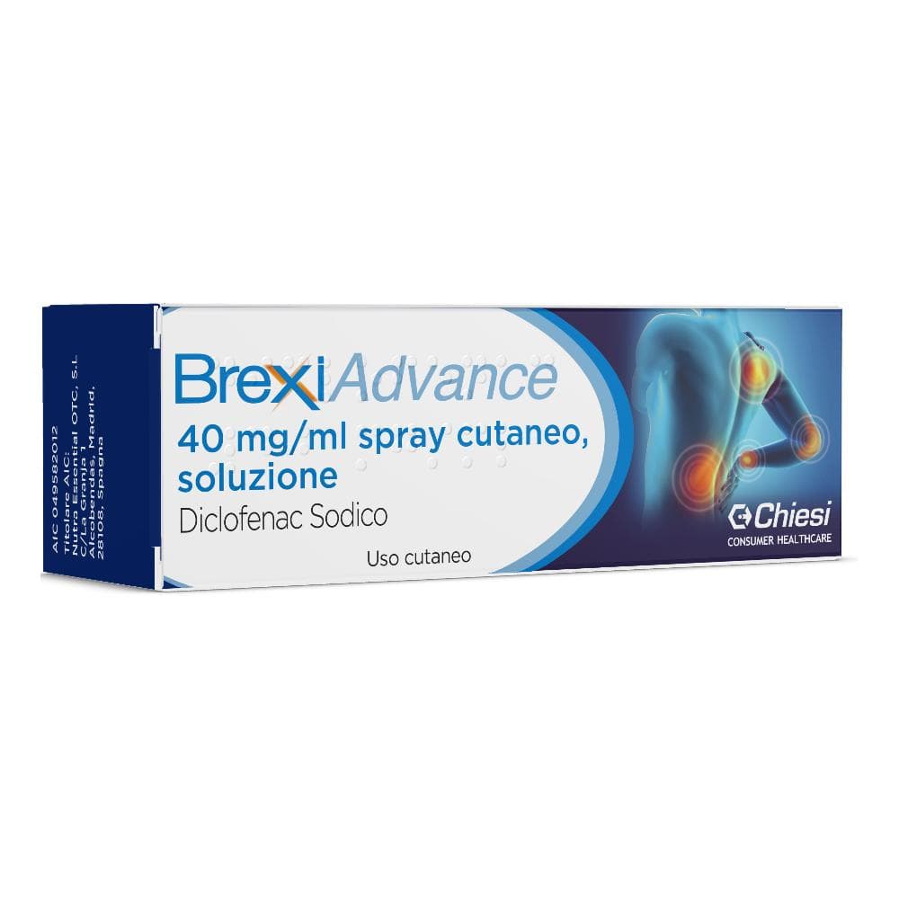 Brexiadvance 40 mg/ml spray cutaneo, soluzione  diclofenac sodico