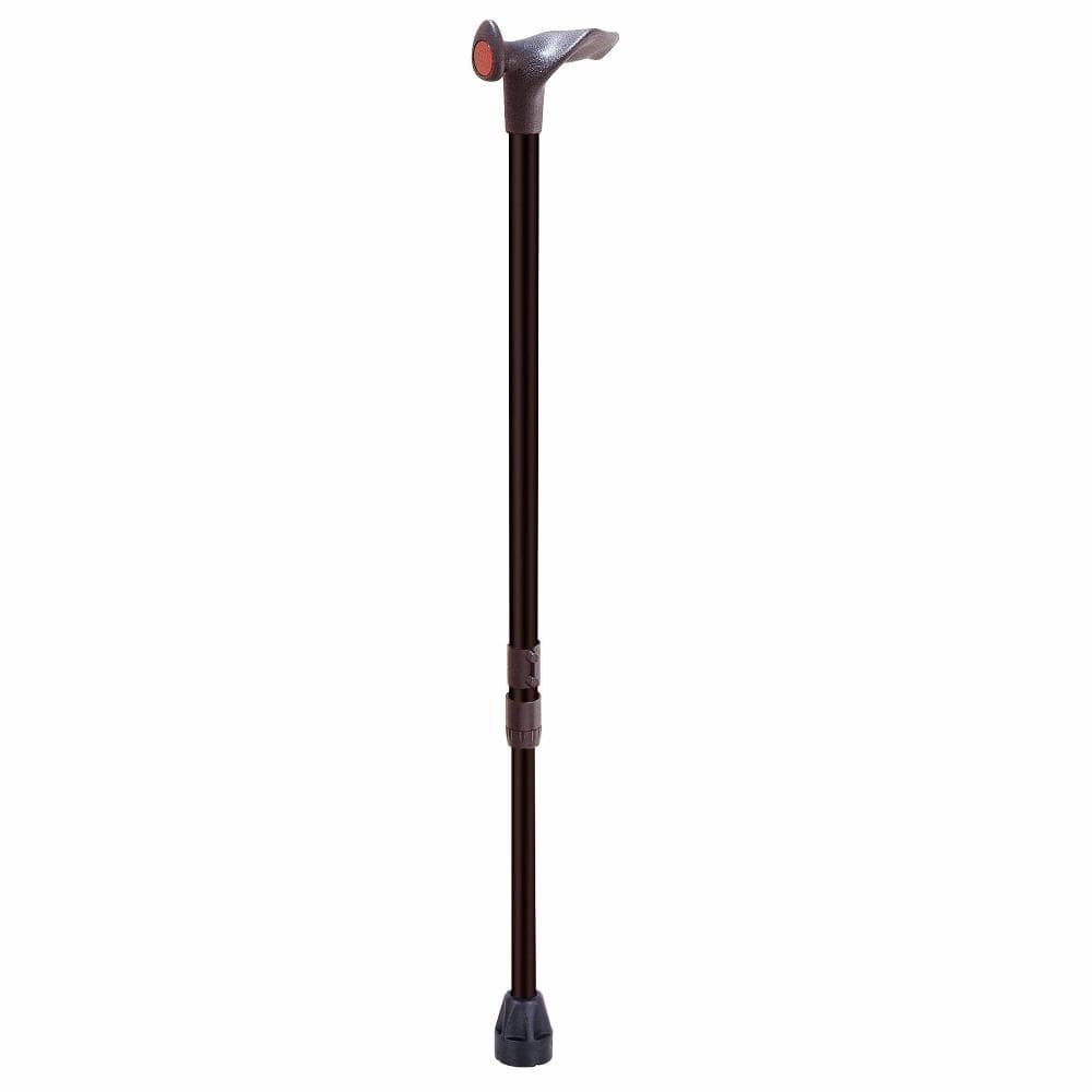 Bastone con impugnatura palmare destra canna in lega grigio+impugnatura nero