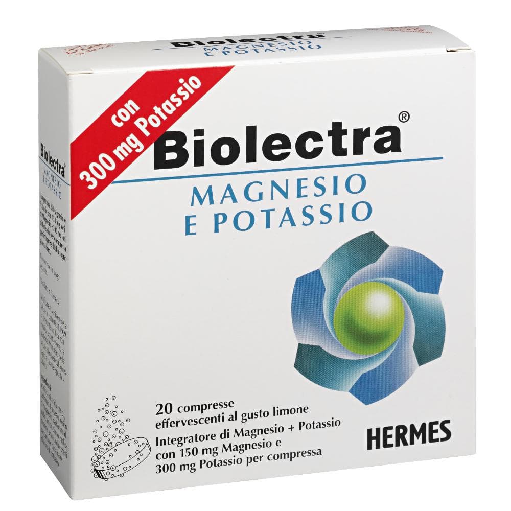 Biolectra magnesio potassio limone 20 compresse