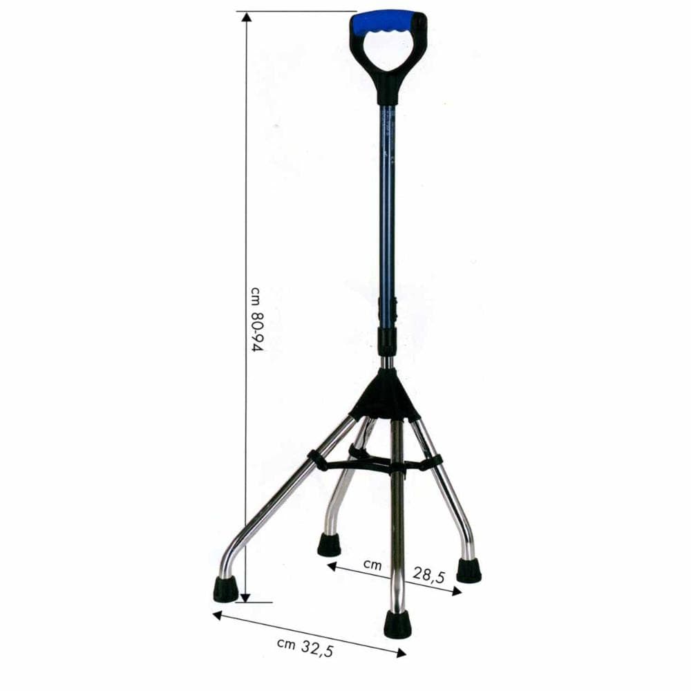 Farmacare Quattropiedi Base In Acciaio Cromato Impugnatura Anatomica