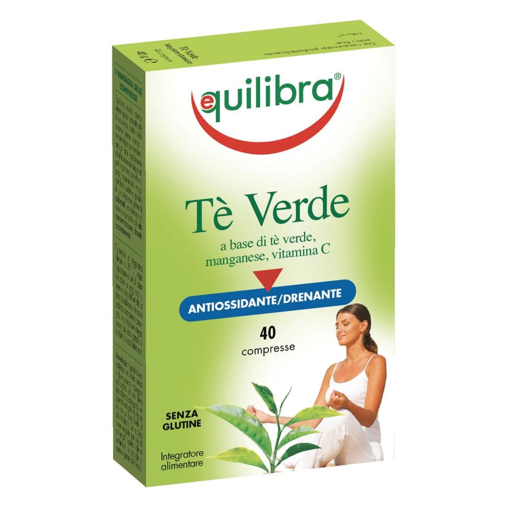 Equilibra Tè Verde Integratore Antiossidante Drenante 40 Compresse