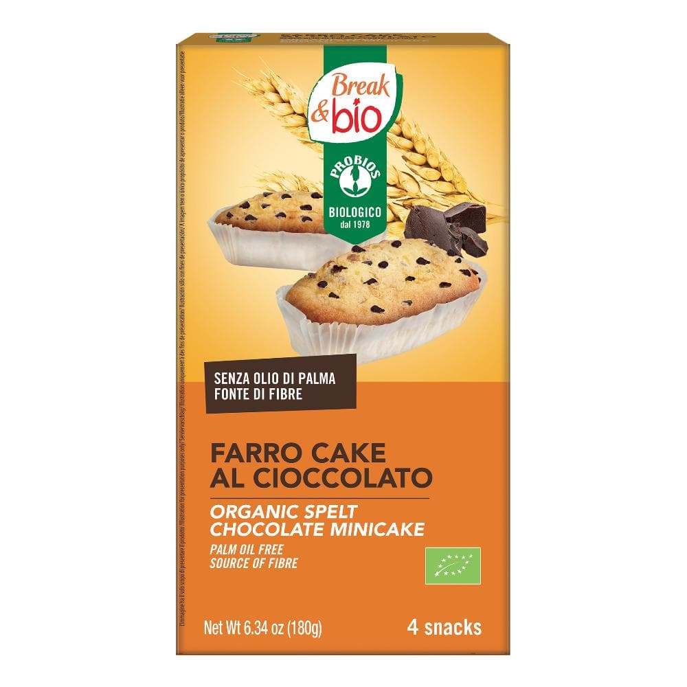 Break&Bio Farro Cake al Cioccolato Biologico 4 x 45 g